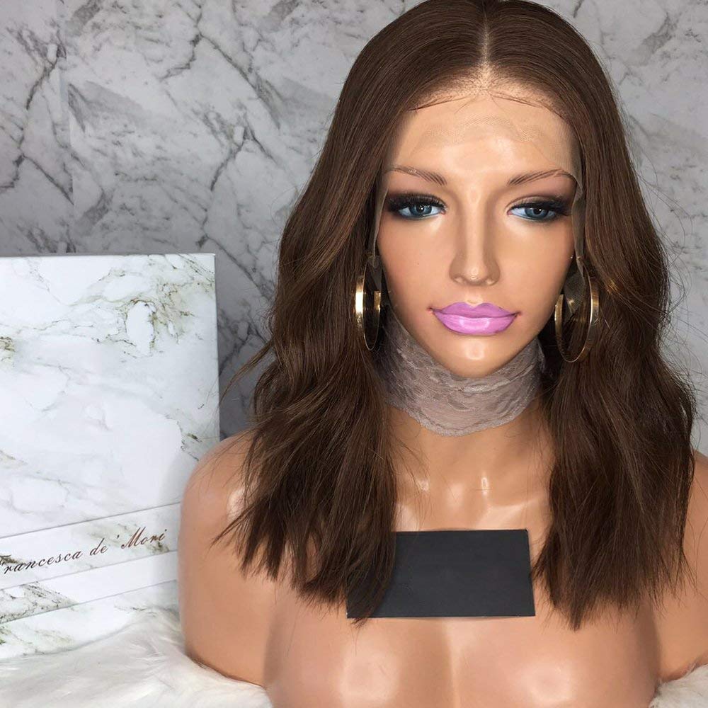 Lace Front Wig Court Cheveux Brésiliens Marrons - OSEZ LA WIG