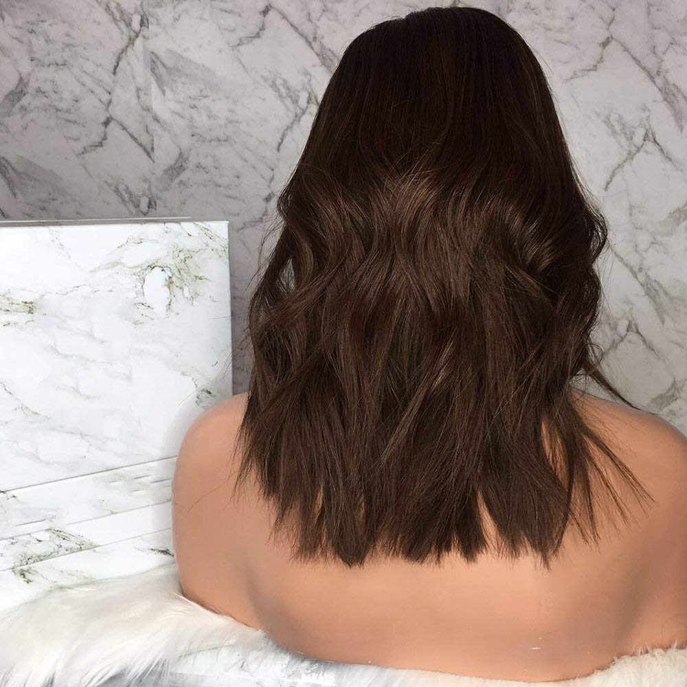 Lace Front Wig Court Cheveux Brésiliens Marrons - OSEZ LA WIG