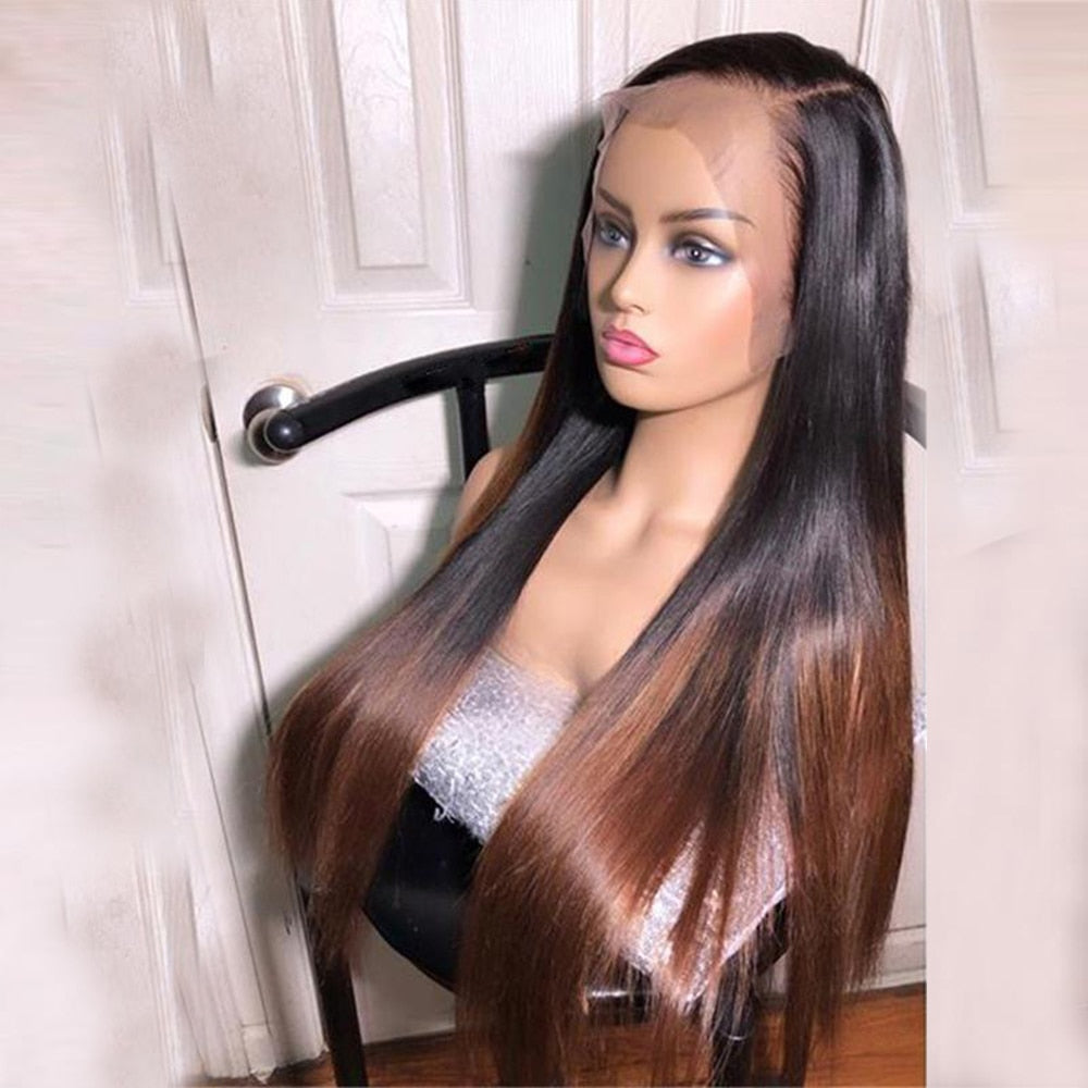 Long et lisse Lace Front Wig avec baby hair pré pincée - OSEZ LA WIG
