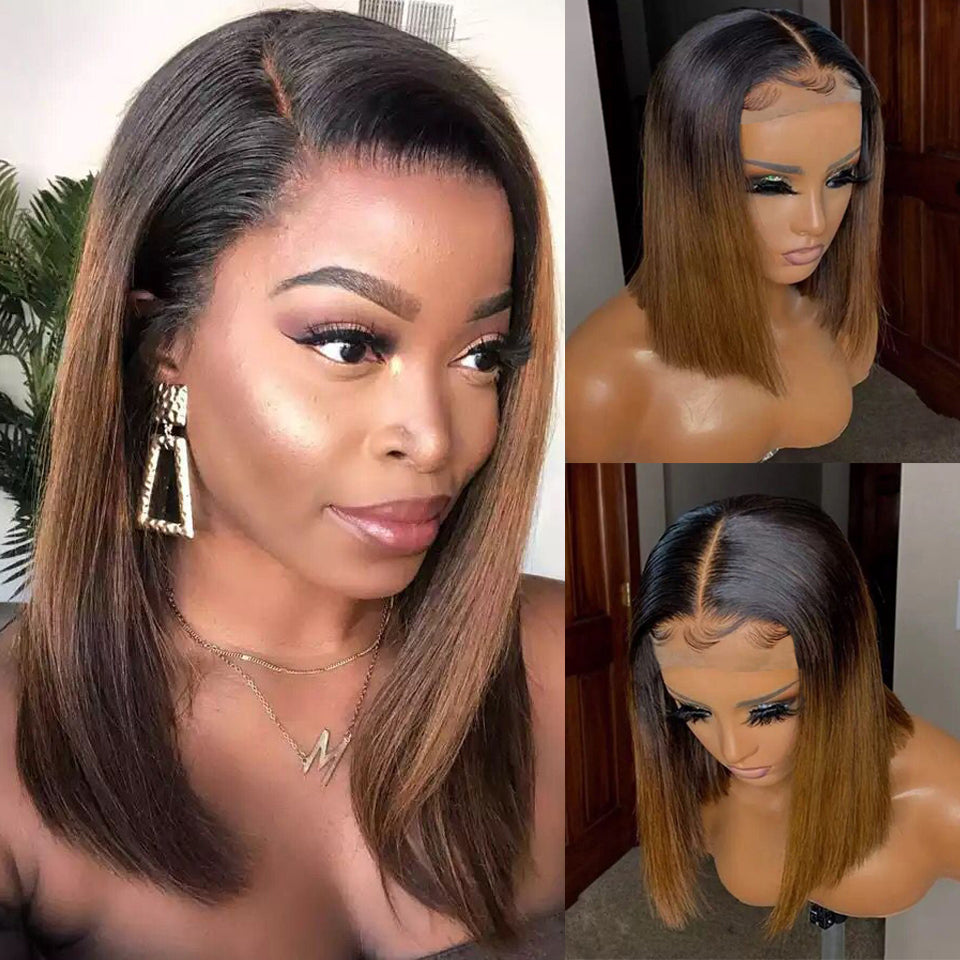 #1B/4 Ombre Miel Blonde Lace Front wig 13X4 - OSEZ LA WIG