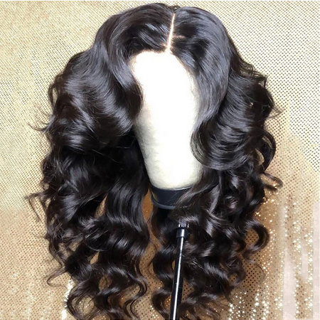 Lace Frontal Wig Silk 4x4 Deep Wave avec Baby Hair Pre pincé - OSEZ LA WIG