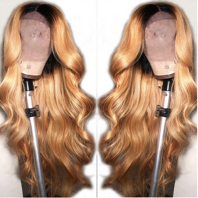 Full Lace Wig Body Wave Color Ombre Honey Blonde - OSEZ LA WIG