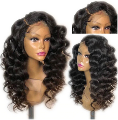 Lace Frontal Wig Silk 4x4 Deep Wave avec Baby Hair Pre pincé - OSEZ LA WIG