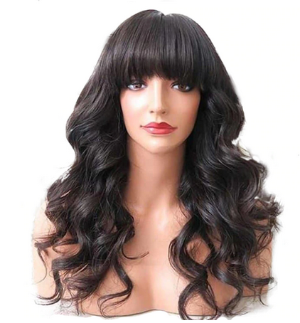 Lace Frontal Wig Body Wave avec frange et Baby Hair pré pincé - OSEZ LA WIG