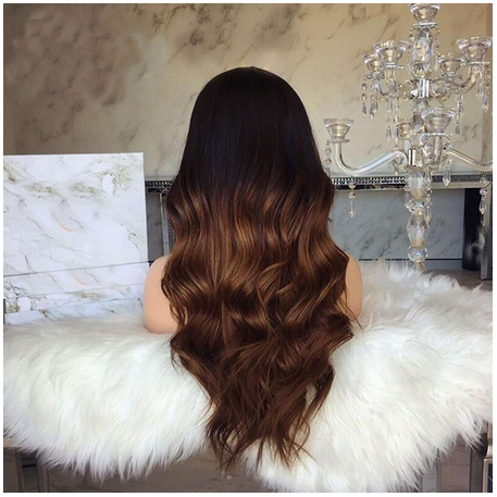 360 Lace Frontal Wig Loose Wave Color 1BT33 Ombre Brun - OSEZ LA WIG