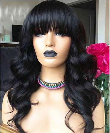 Lace Frontal Wig Body Wave avec frange et Baby Hair pré pincé - OSEZ LA WIG