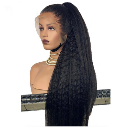 Full lace Wig  Afro Kinky Lisse Customizée (pré pincée) - OSEZ LA WIG