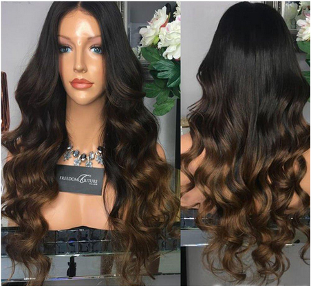 360 Lace Frontal Wig Three Tone 1b/4/30 Color Wavy - OSEZ LA WIG