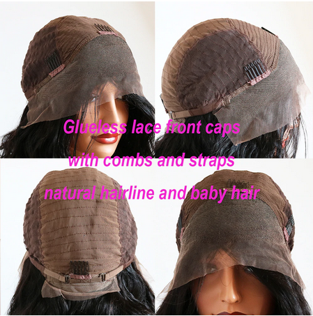 Lace Frontal Wig sans colle avec Baby Hair Color 1B-27 Ombre Marron - OSEZ LA WIG