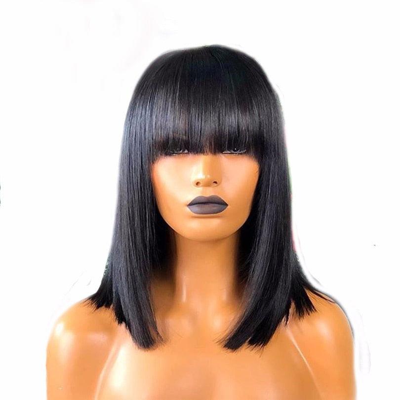 Lace Front Wig sans colle avec frange - OSEZ LA WIG