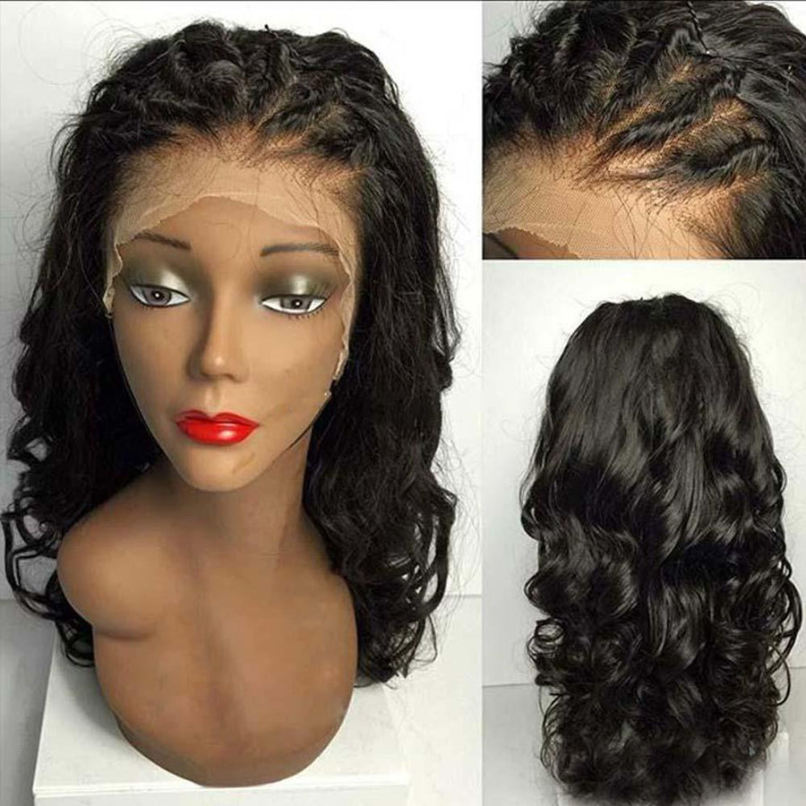 4x4 Silk Top Wig ondulé avec baby hair naturel - OSEZ LA WIG