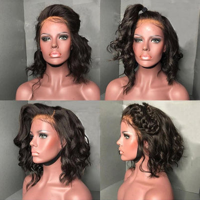 Perruque courte Lace Front sans colle pré pincée - OSEZ LA WIG