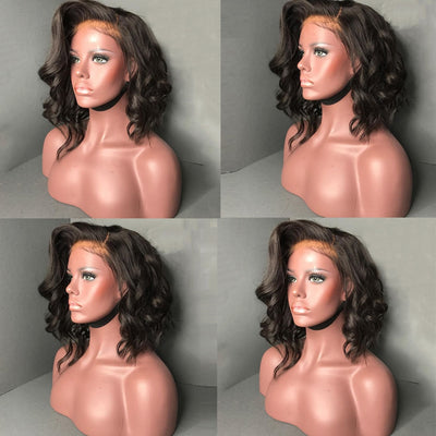 Perruque courte Lace Front sans colle pré pincée - OSEZ LA WIG