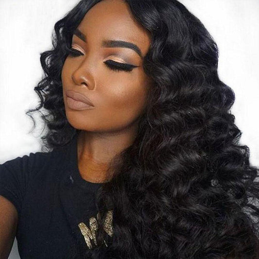 Lace Frontal Wig 4x4 Silk Top Faux cuir chevelu ondulé avec Baby Hair Customizé - OSEZ LA WIG