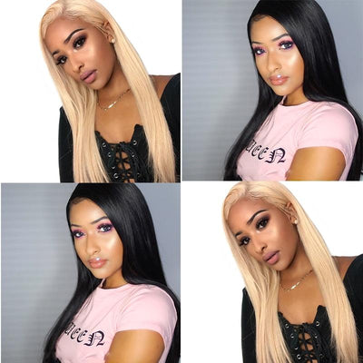 360 Lace Frontal Wig Honey Blonde With Natural  Hairline Straight - OSEZ LA WIG
