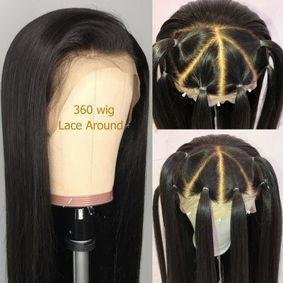 360 Lace Frontal Wig Customizé avec doux Baby Hair - OSEZ LA WIG
