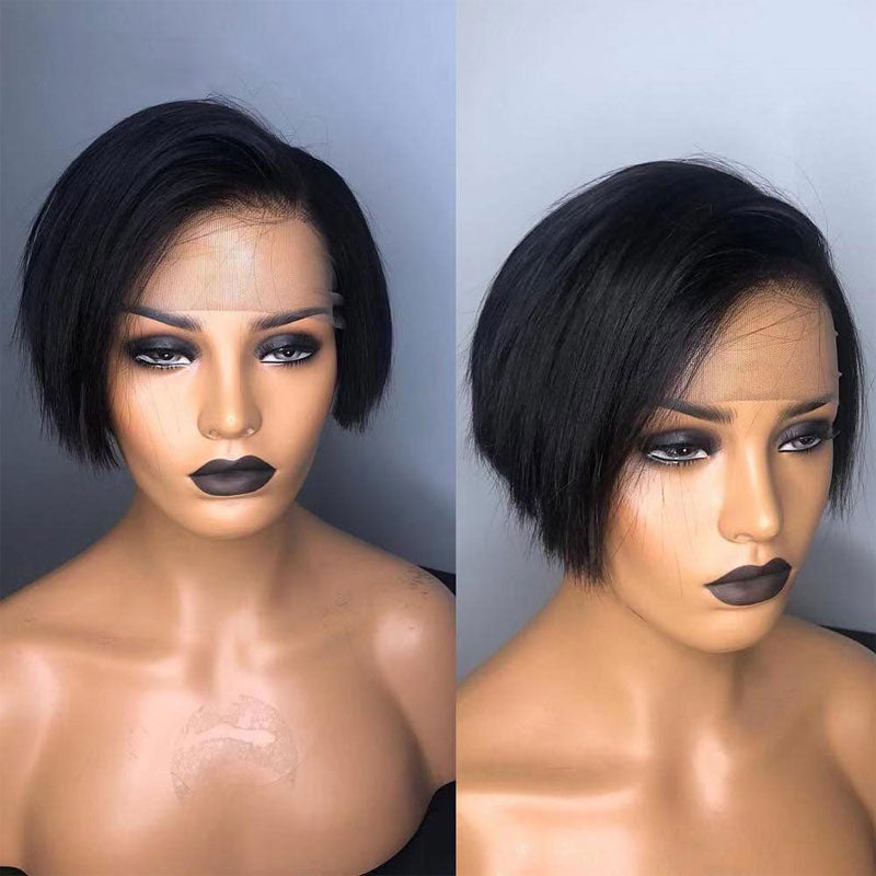 Perruque courte sans colle customisée Eva - OSEZ LA WIG
