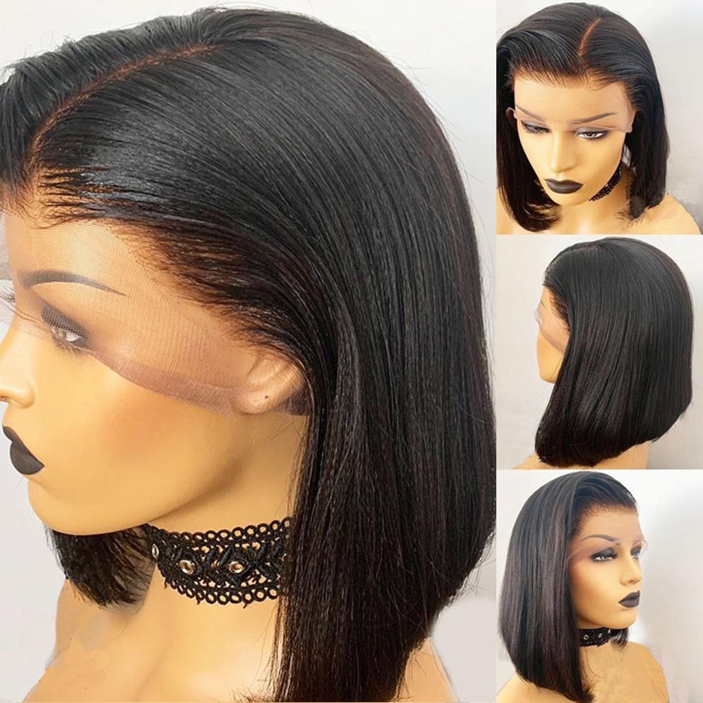 Lace Front Wig 4x4 Yaki lisse vrai faux cuir chevelu Baby Hair customizé - OSEZ LA WIG