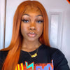Ginger Blonde Orange Lace wig sans colle pré pincée - OSEZ LA WIG