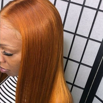 Ginger Blonde Orange Lace wig sans colle pré pincée - OSEZ LA WIG