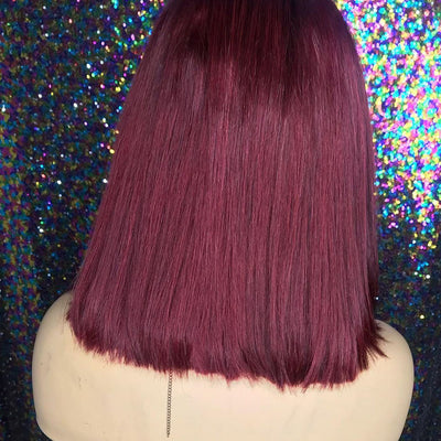 Lace Frontal Wig Pre Pincée Color 1B-99J Burgundy - OSEZ LA WIG