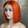 Court Lace Front Customizé avec baby hair naturel Orange - OSEZ LA WIG